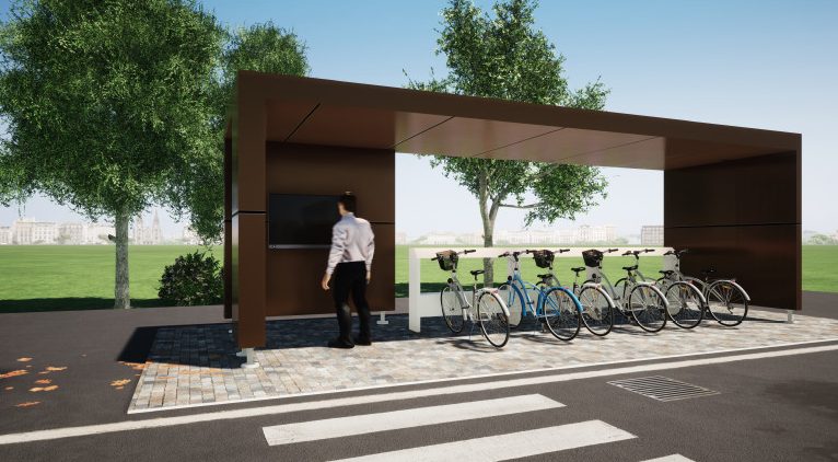 Pensiline di ricarica per e-bike